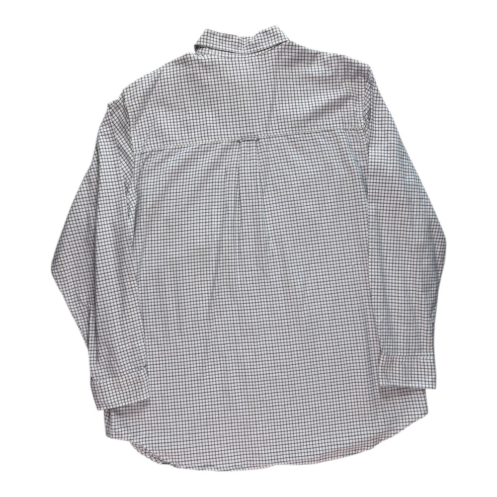 NWT Chaps Button Down Shirt Mens XL Tall White Blue Check Long Sleeve Office - Picture 3 of 6